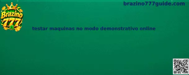 Testar máquinas no modo demonstrativo online